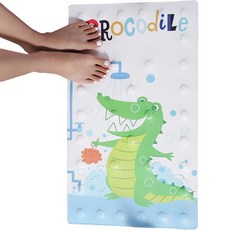 하이유니 욕실 미끄럼방지 건식 동물 발 매트 패드, 악어, 1개