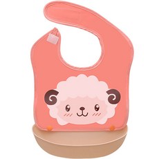 모리의집 아동용 컵 분리형 턱받이, 1개, 핑크, 1개입