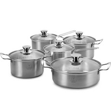 VAIMAR Coco電磁爐不鏽鋼鍋具組 5個, 1套