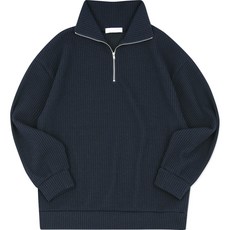 DIELCRI 男士大尺碼半拉鍊針織T恤