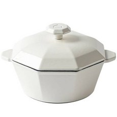 CASA MUUTTI Duomo系列電磁爐適用鑄鐵鍋, 白色, 19*15*11.5cm, 1個