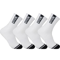 BOB 男士 Gallant 氣墊中筒襪 BOB-202 2雙, 白色, 白色, 1套