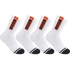 BOB 女性胸針氣墊中筒襪 2雙組 BOB-105, 白色, 2個