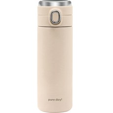 네이쳐리빙 퓨어데일 LED 온도체크 스텐 텀블러, 아이보리, 450ml, 1개