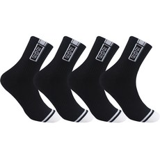 BOB 男士 Gallant 氣墊中筒襪 BOB-202 2雙, 黑色, 黑色, 1套