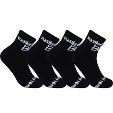 BOB 男士反向緩衝中筒襪 BOB-201 2雙, 黑色, 2個