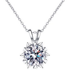 여성용 마녀플랜트 모이사나이트 헤르시아 1ct 목걸이