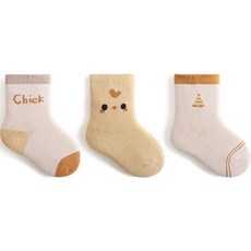 STARDOOR 幼兒用可愛圖案厚短襪 3雙組