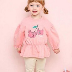 milk mile 童款櫻桃寶寶印花素色長袖上衣