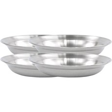 kitchen U 露營不鏽鋼沙拉碗, 4個, 單一顏色