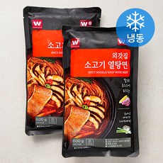 외갓집 소고기 열탕면 (냉동), 2개, 600g