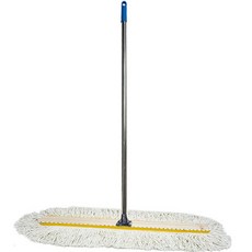 월드크린 원사 강당 걸레 120cm 스크류 고정쇠 랜덤발송 + 스텐봉 랜덤발송 세트, 1개, 원사 띠 랜덤 색상