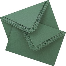 Maket Gamseong 蕾絲禮物袋, 10個, 深綠色