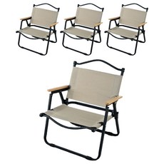 엘스 감성 캠핑 체어, 베이지, 4개