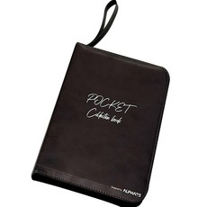 ALPHAPLAN Buddy Seal 相冊百科全書活頁夾黑色收藏書, 黑色的, 20張