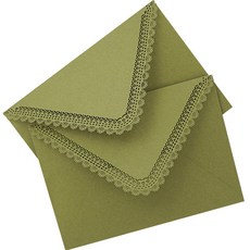 Maket Gamseong 蕾絲禮物袋, 10個, 藤蔓綠