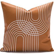 펀칭 U자수 고급 PU가죽 쿠션커버