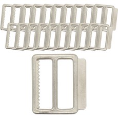 톱니 모자끈 줄이개, 20개, 니켈무광