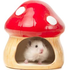 倉鼠蘑菇躲藏處 大型, 1個, 紅色