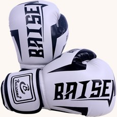 soonZAM 拳擊格鬥魔鬼氈手套, 白色