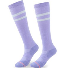 YUYU 女性用雙線壓縮高爾夫及膝壓力襪, 紫色
