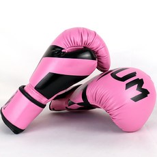 Sunjam 皮革透氣網眼拳擊手套, 粉紅色