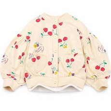 JELISPOON 女童款可愛櫻桃開襟衫