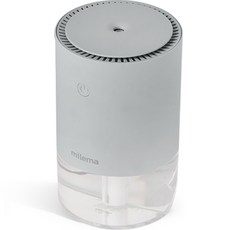 밀레마 듀얼각도 조절 무드등 미니 무선 가습기, M-04003G, 그레이