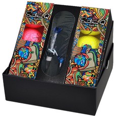 Saintnine Q軟3件套高爾夫球6p+磁石球座禮盒, 隨機發貨（高爾夫球、磁鐵球座）, 1套