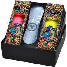 Saintnine Q軟3件套高爾夫球6p+Twosome男士真皮左手高爾夫手套24號禮品套組, 1套, 隨機發貨（高爾夫球）