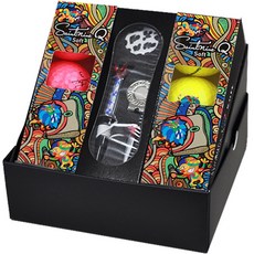 Saintnine Q Soft 3層高爾夫球 6入 + 磁性球梯 + 球標 + 球標夾 禮盒組, 1套, 隨機出貨(高爾夫球, 磁性球梯, 球標), 混合顏色(球標夾)