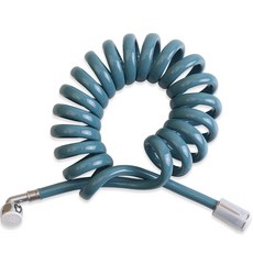 AQUADUO 彈簧型蓮蓬頭軟管 3m, 1個, 藍色