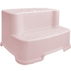 Budsia 防滑加寬圓點款雙層兒童腳凳, 粉紅色, 1個