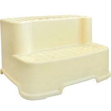 Budsia 防滑加寬圓點款雙層兒童腳凳, 黃色, 1個