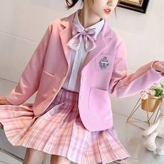 Orenjidamom 女童3件式學院風格半身裙套裝