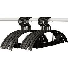 Nature Living 防肩角變形基本款針織衫衣架, 20個, 黑色