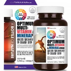 어바틀오브네이처 옵티멈 멀티비타민 앤 미네랄 포맨 75g, 60정, 1개