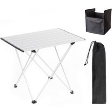 엘스 초경량 캠핑 테이블 + 파우치 + 보관주머니, 화이트