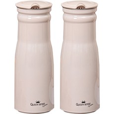 QUEEN SENSE Signature不鏽鋼寬口水壺 2入組, 米色, 1L, 1組
