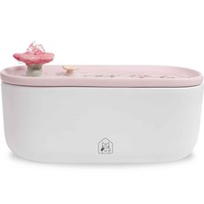 멍냥이랑 강아지 고양이 플라워 세라믹 정수기 1.5L With_product_006, 혼합색상, 1개