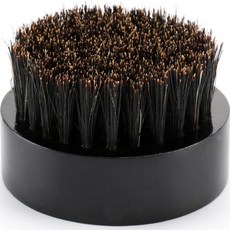 Mantokitseu圓形刮鬍刷 黑色 黑豬毛, 1件, 1個