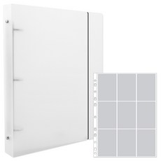 Recoz Photo Pocket 綁帶式活頁本 9格, 白色, 50張