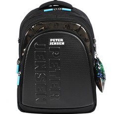 Peter Jensen 男孩 PJ Embo 簽名背包 PTS62UP04MBKF + 鑰匙圈套組