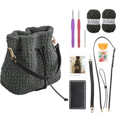 yarna 하이푸들 조리백 블랙세트 DIY 패키지, 14 다크그레이, 랜덤발송(단수링), 1세트