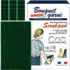 BOUQUET GARNI 多功能強力清潔菜瓜布, 10入, 1個