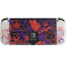AKITOMO HOHOO 任天堂 Switch OLED 全覆蓋保護殼 朱紫主題, 1個, 單一商品