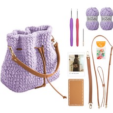 yarna 하이푸들 조리백 카멜 세트 DIY 패키지, 3 라벤더, 랜덤발송(단수링), 1세트