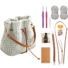 yarna 하이푸들 조리백 카멜 세트 DIY 패키지, 13 라이트그레이, 랜덤발송(단수링), 1세트