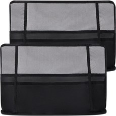 BLACK POD 車用收納網袋, 黑色, 2個