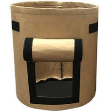 ZY 內部觀察不織布花盆, 棕色